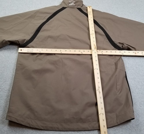 NEW Cutter & Buck Golf Jacket Mens Medium M Black Brown Windbreaker Short Sleeve - Picture 11 of 16