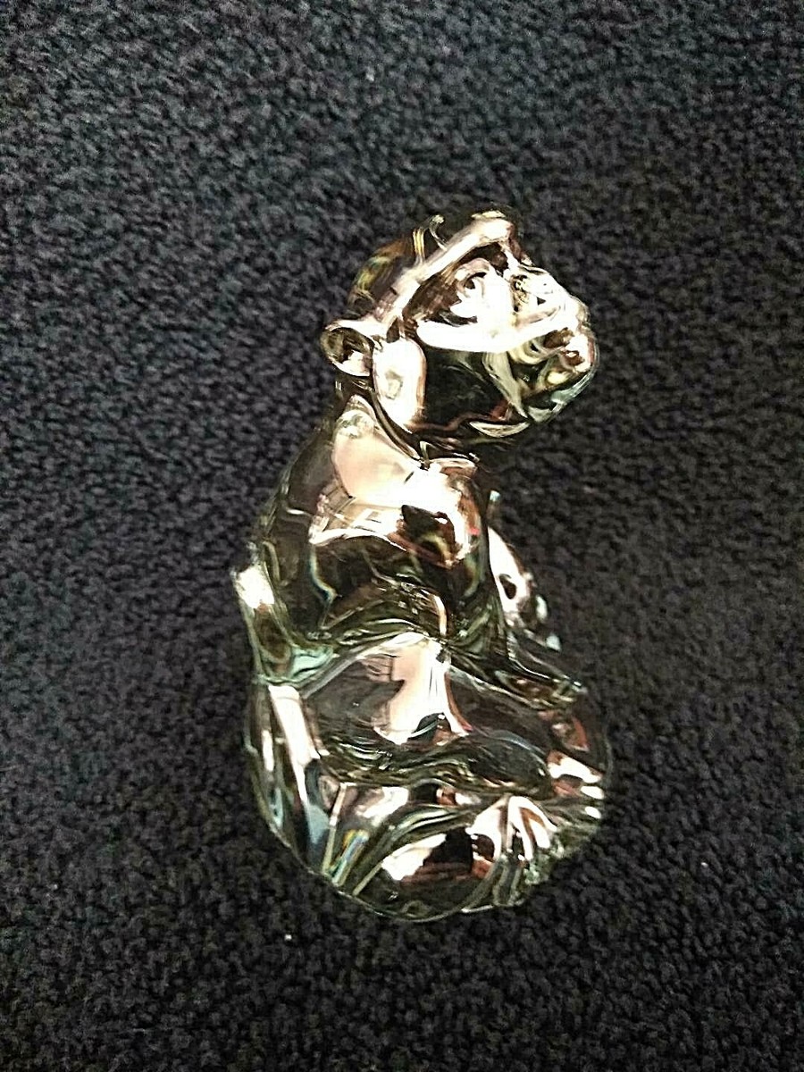 Baccarat　Monkey　gold Boxed Baccarat/Monkey Crystal Figurine Gold Zodiac/Bc439 | eBay