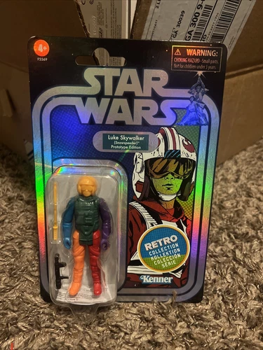 Star Wars Retro Collection LUKE SKYWALKER SNOWSPEEDER PROTOTYPE orange head MOC