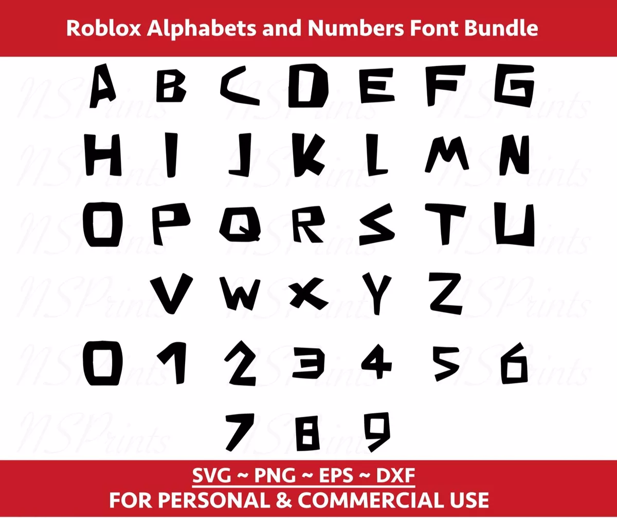 Roblox Letters number symbol character logo SVG digital file