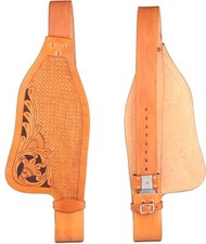 WESTERN TRAIL SADDLE REPLACEMENT FENDER FLORAL TOOLED LEATHER HORSE TACK PAIR