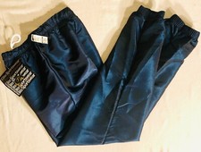 GK WARM UP PANTS CHILD MEDIUM BLUE SPRUCE IRIDESCENT GYMNASTIC ATHLETIC CM NWT 