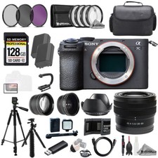 Sony a7C II FE 28-60mm f/4-5.6 Lens 128GB Ext Bat 9 PC Filtr MEGA Kit