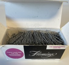 Vintage Flamingo Hair Pins Ball Tipped 1 3/4 Crimped Silver Color 1 Pound