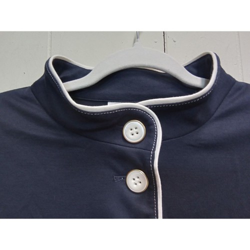 Draper'S & Damon'S Women'S Petite Navy/White Button Up Jacket Petite Medium Nwt - Picture 4 of 16