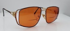 Vintage Catherine Denevue CD-030 Brown Gold Oval Sunglasses Japan FRAMES ONLY