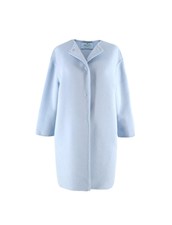 Prada Womens Blue Wool Coat It38