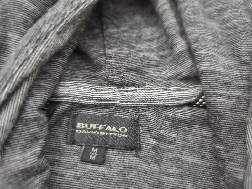 Buffalo David Bitton Hoodie Mens Medium Gray Pullover Sweatshirt Long Sleeve - Image 2 of 4