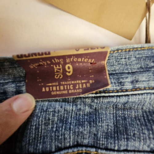 New BONGO Juniors' Size 9 w 29 Blue Denim Distressed Flare Leg Jeans NOS NWT - Picture 4 of 9