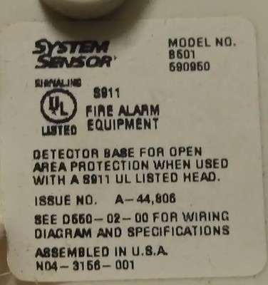 System Sensor B501 Plug-in Detector Base - Foto 4