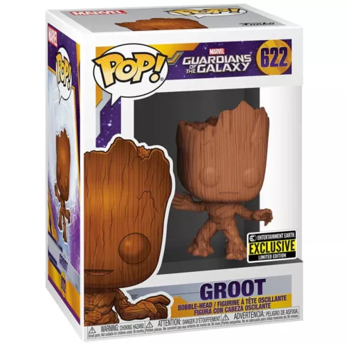Funko POP! Guardians of the Galaxy Vinyl Figure - GROOT (Wood Deco) #622 *Excl*