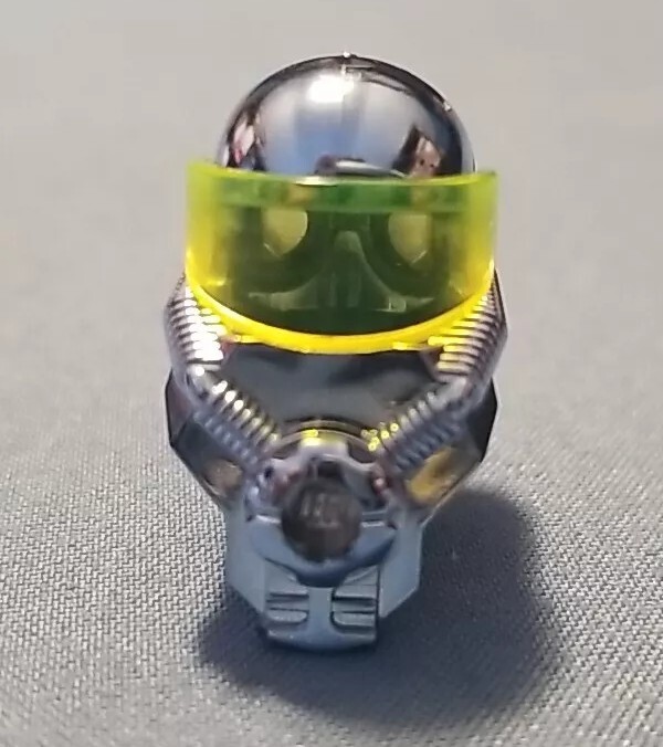 Rare Lego BLUE Chrome Helmet + Neon Green Visor, Space Mask, Life