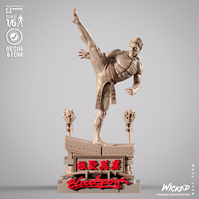 Frank Dux Bloodsport Resin Sculpture Statue Model Kit Unpainted/Unassembled