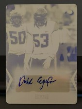 2018 Leaf Yellow Plate Auto Card Duke Ejiofor #D 1/1 Wake Forest Demon Deacons