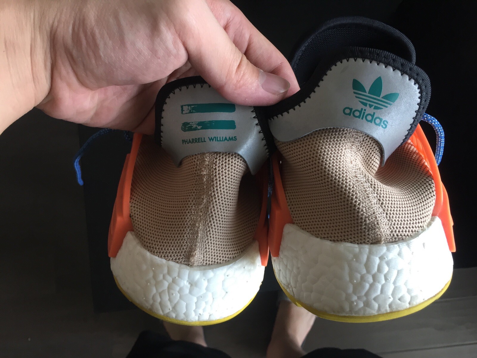 adidas human race beige