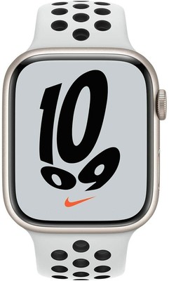 Apple Watch 7 Nike 45mm Aluminum Case With Starlight White/Black  