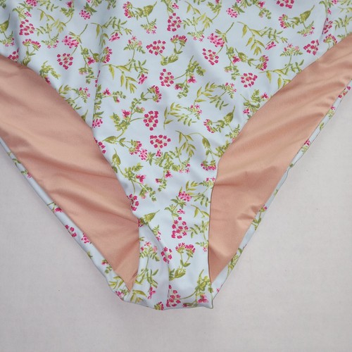 J. Crew Women's Curved Waist Cheeky Bikini Bottom Size 3X Cloud Meadow Floral - Picture 3 of 6