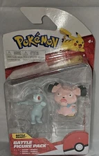 Jazwares Pokemon Articulated Battle Figure 2-Pack - MACHOP & SNUBBULL (2 inch)