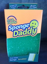 SCRUB DADDY SPONGE DADDY DUAL-SIDED SPONGE & SCRUBBER 2 PACK - BRAND NEW