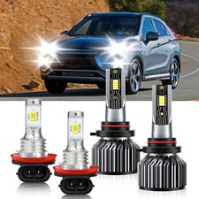For Mitsubishi Eclipse Cross 2018-2020 LED Headlight Bulbs Hi Low Beam+Fog Light