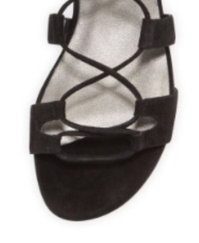 STUART WEITZMAN AUTH $450 Women's Black Suede Romanflat Gladiator Sandals Size 6 - Picture 4 of 11