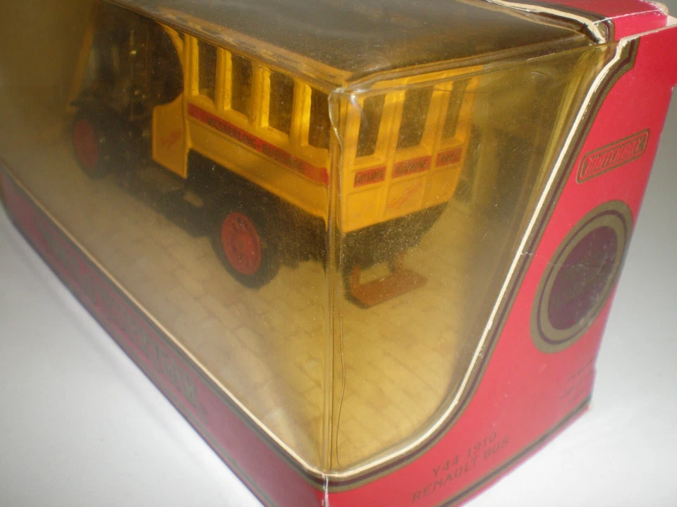MATCHBOX  YESTERYEAR Y.44 1910. RENAULT BUS COLOUR.  YELLOW & BLACK. SCALE 1/38. - Image 3 of 4