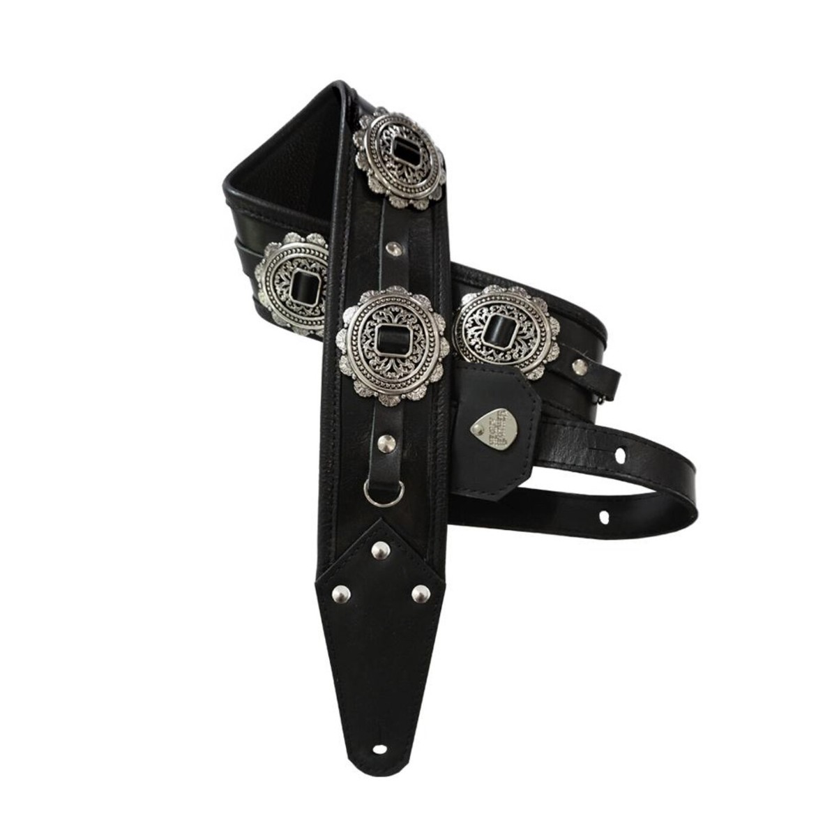 Lemmy Kilmister Motorhead Black Leather Guitar Strap Heavy Metal