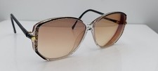 Vintage Silhouette M1793 Black Gold Oval Sunglasses Austria FRAMES ONLY