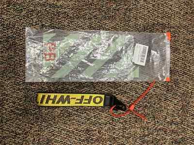 Off-White Industrial Key Chain/Lanyard Red Zip Tie Yellow OG New *CUSTOM*