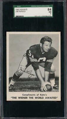 1963 Kahn's Jim Ringo Green Bay Packers SGC 7 | eBay