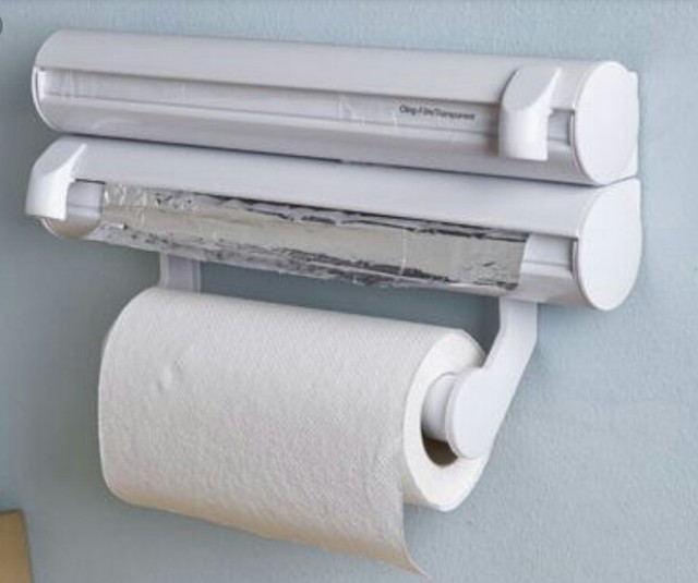 Shabby Chic French Kitchen Roll Dispenser Cling Film Tin Foil