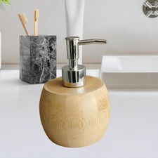 Bamboo Hand Soap Dispenser Empty Bottle Liquid Conditioner Shampoo Body Wash