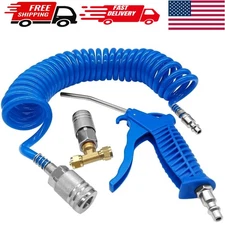 Air Blow Gun with 1/4" Quick Coupler & 16ft Hose - Ultimate Cleaning Tool