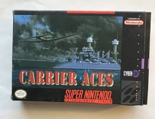 Carrier Aces SNES Super Nintendo Game Box And Insert