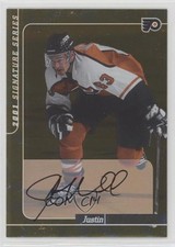 2000-01 ITG Be A Player Signature Series Gold Justin Williams #222 Auto je2