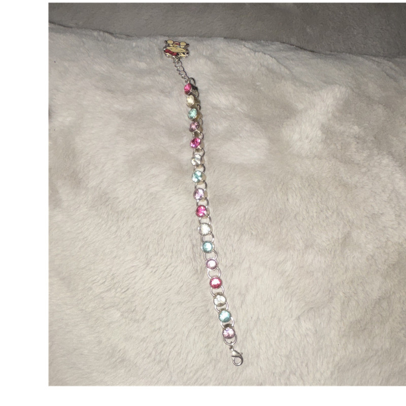 Hello Kitty Multicolor Beaded Charm Bracelet