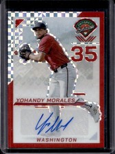 2025 Panini Prospect Edition Yohandy Morales Holo Signatures Red Power Auto #/99