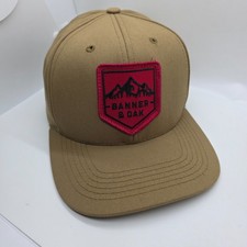 Banner & Oak Patch Snapback Hat – Khaki – Made in USA