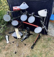 Yamaha DTXPRESS II Electronic Drum Kit With Seat, Sticks & Tama Pedal Working