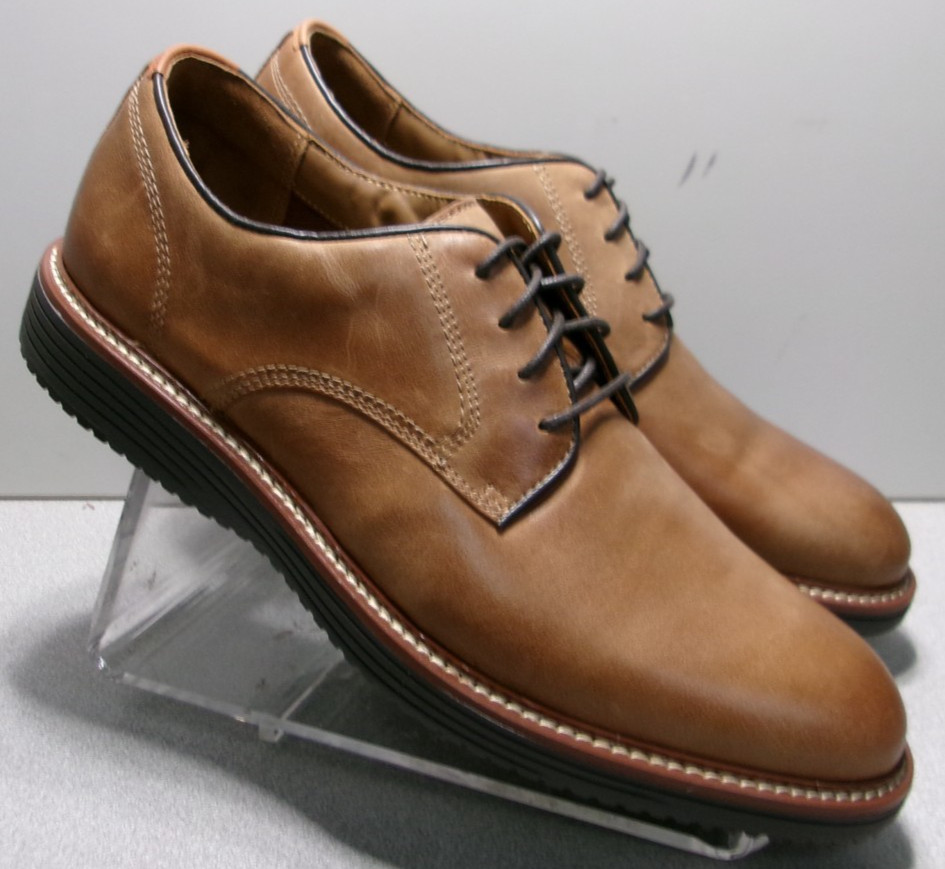 204338 MS50 UPTON MEN SHOE SIZE 11 M TAN LEATHER LACE UP BY JOHNSTON & MURPHY