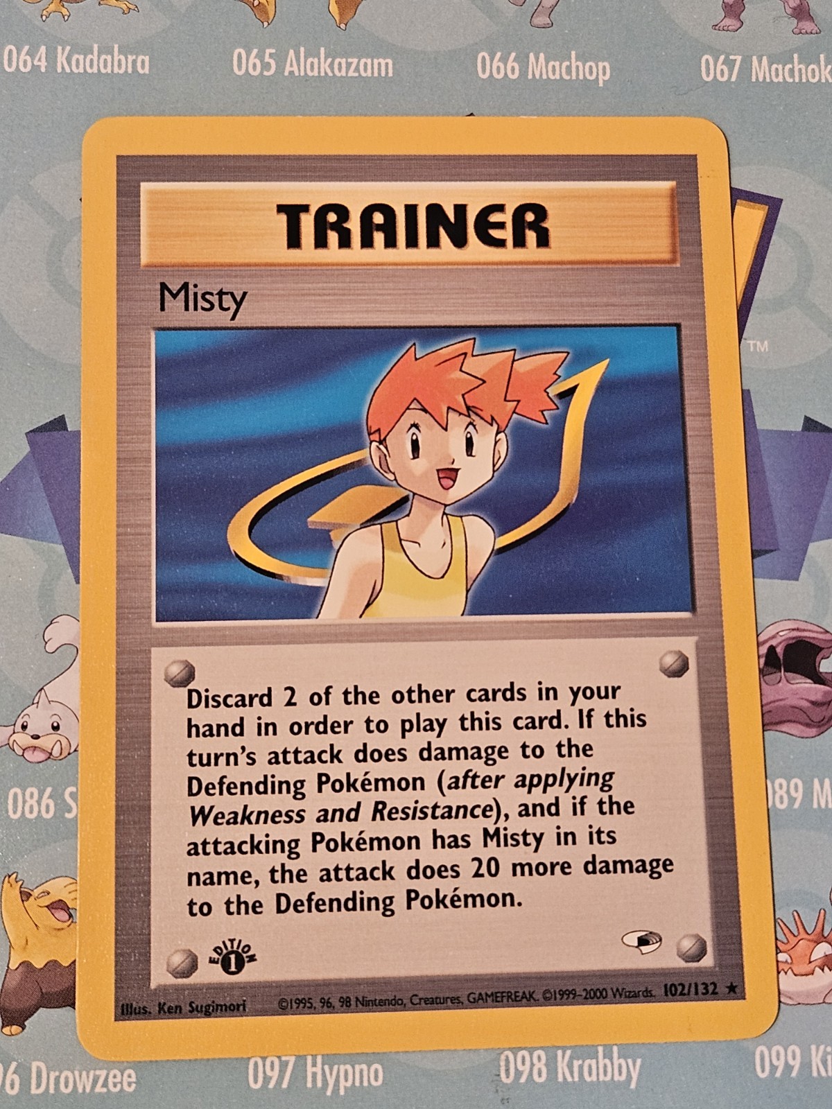 Pokemon TCG Misty 102/132 Gym Heroes 1st Edition Card