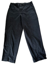 Banana Republic Tapered Mid Rise Ankle Chino Pants in Black - Women's M