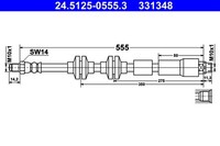 Ate Bremsschlauch 24.5125-0555.3 FüR Bmw X1 E84 Sdrive
