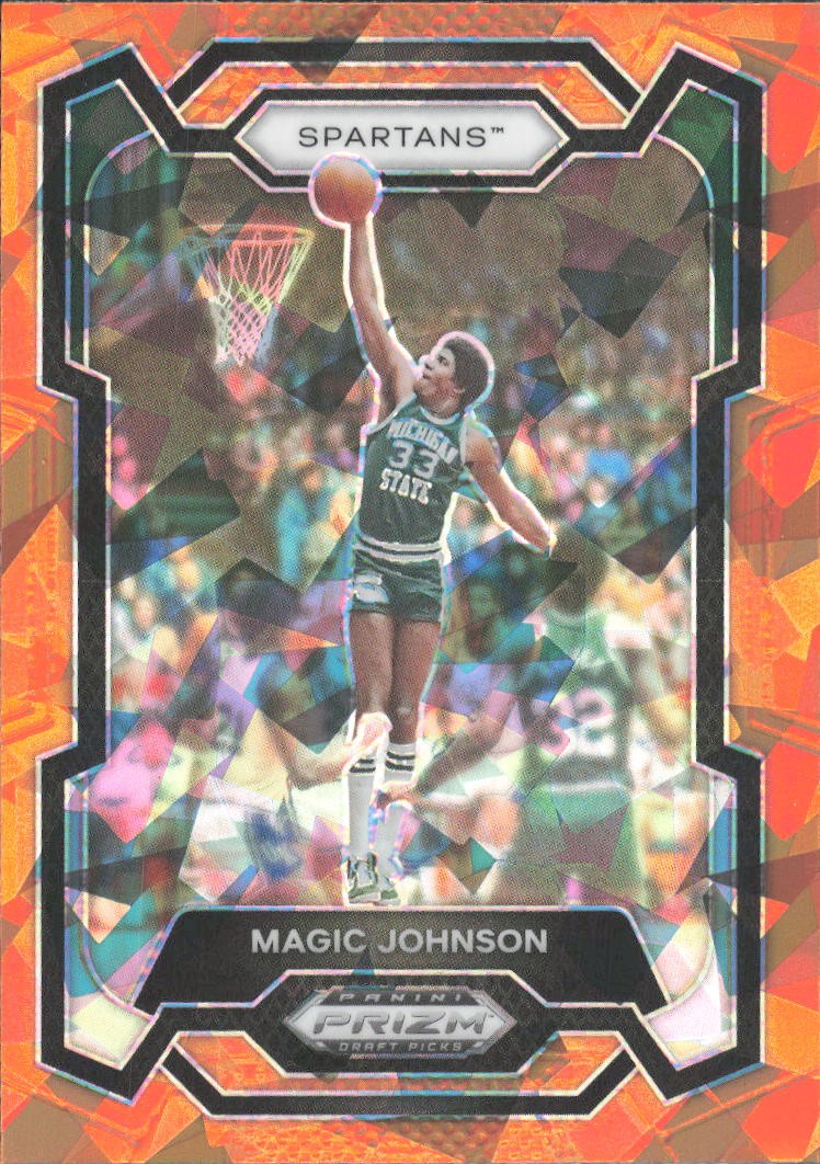 2024 Panini Prizm Draft Picks Magic Johnson Prizms Orange Ice #23