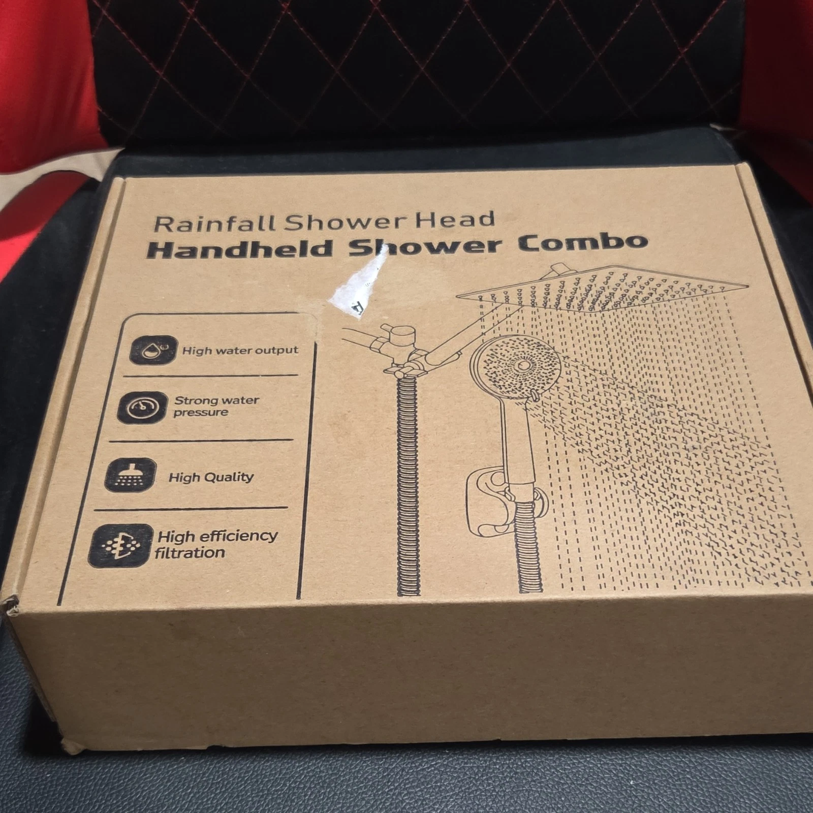Ashwanth 8" Rainfall Handheld Shower Combo High Water Output Pressure Chrome