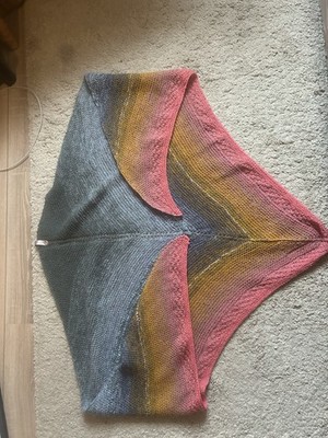 Handarbeiten Schultertuch Handmade Mehrfarbig 100% Wolle