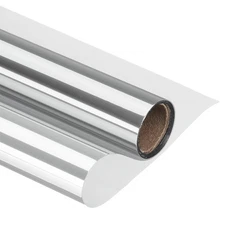 23.6 Inch x 6.6 ft Decorative Window Privacy Film Glass Sticker Silver