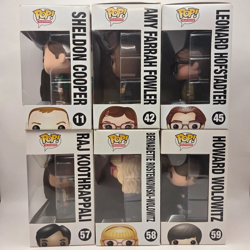 6 - FUNKO Pop Big Bang Theory Vaulted Sheldon Amy Leonard Raj Bernadette Howard - Image 2 of 4