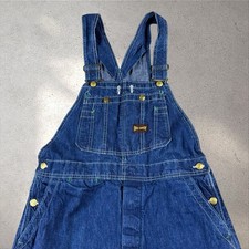 Vintage 50s 60s Big Smith Union Made Sanforized Denim Overalls 32x30 Dark Indigo
