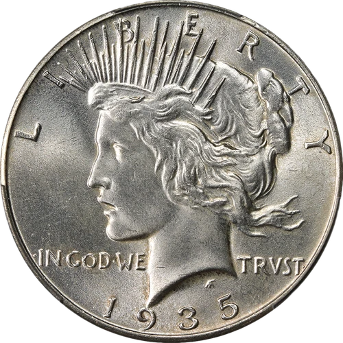 1935-P Peace Dollar PCGS MS63 Great Eye Appeal Nice Strike
